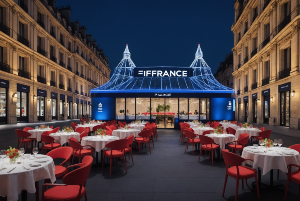 discover air france's commitment to the paris 2024 olympics through an exceptional ephemeral restaurant at the palais de tokyo, combining gastronomy and sporting passion in a unique setting.