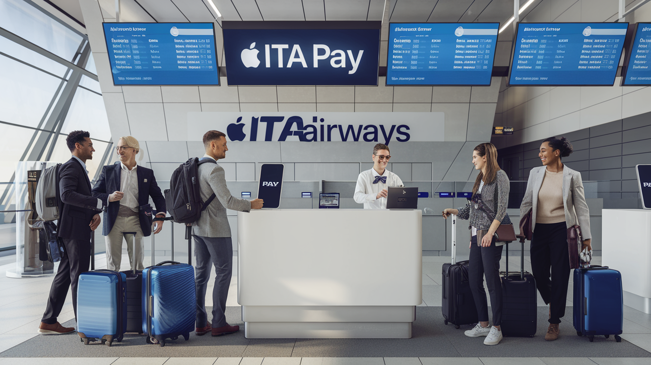 discover ita airways' new feature: the addition of apple pay to its digital payment methods. book your flights easily and securely with this modern and practical option.