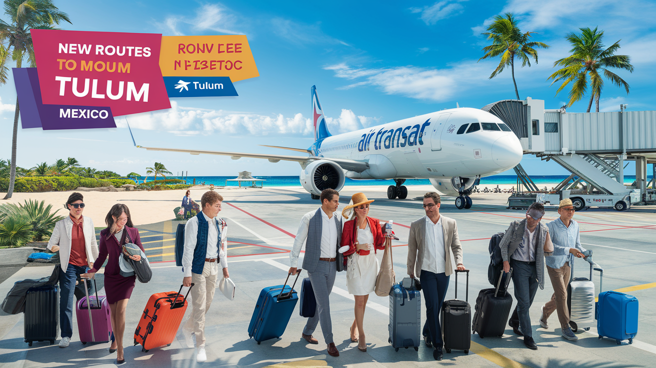 discover air transat's new routes to tulum, mexico, from montreal and quebec city. enjoy heavenly beaches and a rich culture with direct flights that make it easy to get away from it all. book now for an unforgettable experience!