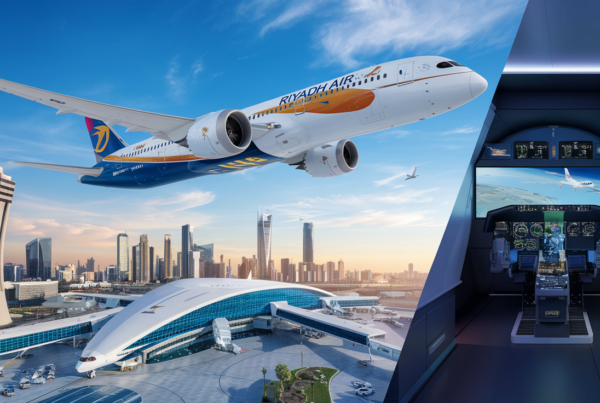 discover riyadh air's inaugural flight aboard a boeing 787-9 and the acquisition of an advanced simulator for the dreamliner, marking an important milestone in the airline's development.