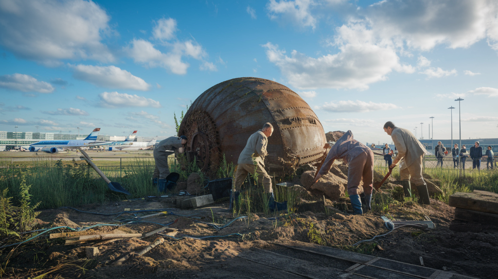 plunge into history with the discovery of a WWII shell near nantes airport. a relic of the past that recalls the key events of that era. discover the details of this exceptional find and its impact on collective memory.