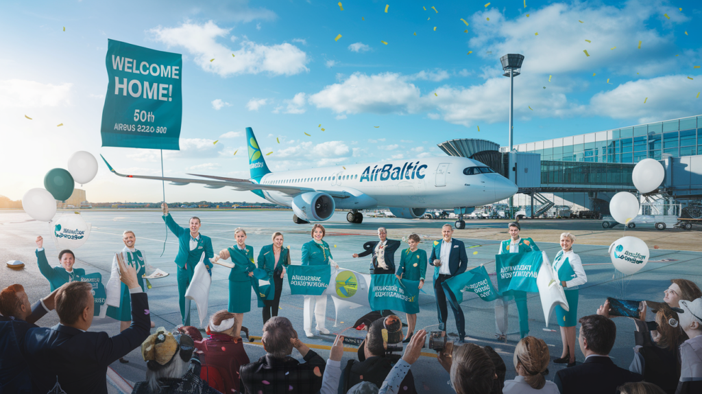 découvrez comment airbaltic célèbre l'arrivée de son 50ème airbus a220-300 à riga, marquant une étape importante dans l'expansion de sa flotte moderne et efficace, tout en renforçant son engagement envers l'aviation durable.