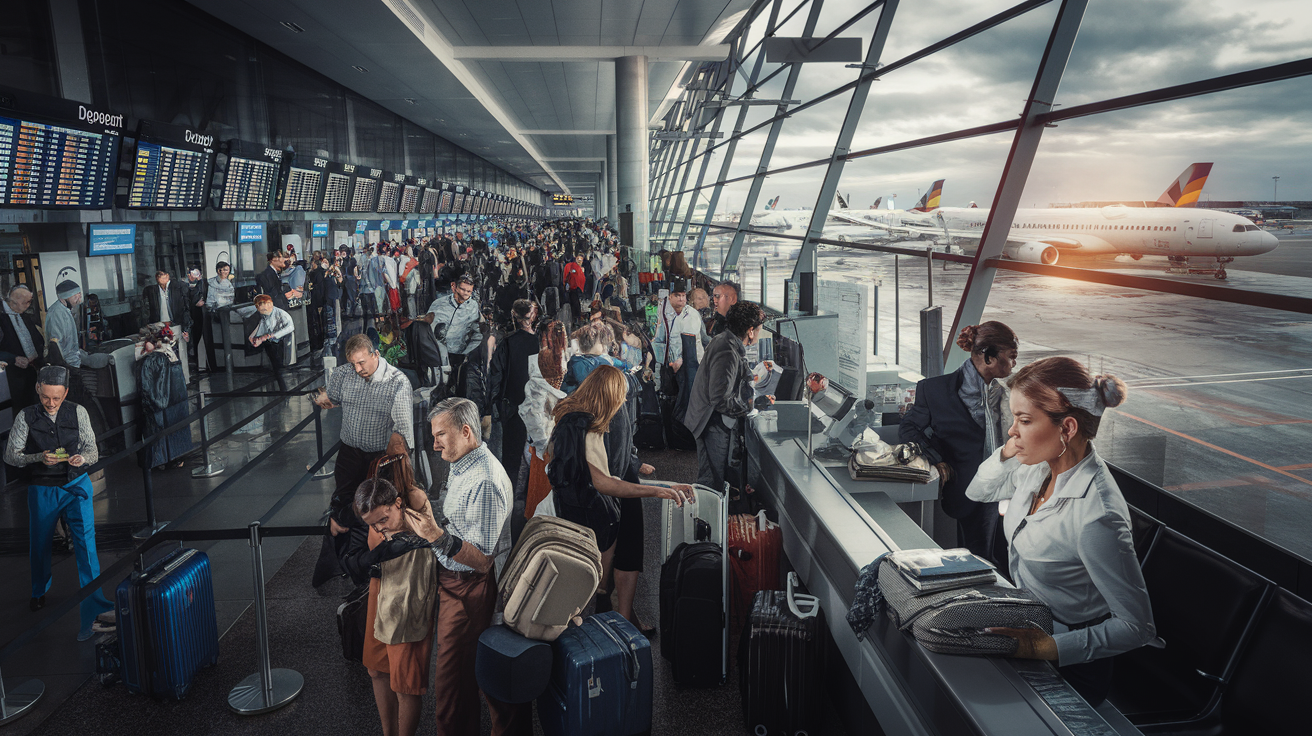 découvrez comment un arrêt de travail de 24 heures en allemagne a provoqué un véritable chaos dans les aéroports ce lundi, impactant des milliers de voyageurs et perturbant le trafic aérien à travers le pays.