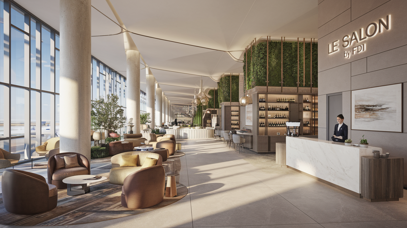 discover the lounge by fdi at montpellier airport, a luxurious new space dedicated to your pre-flight comfort. enjoy a refined ambience, top-of-the-range services and an unforgettable experience in this exclusive lounge.